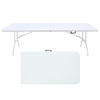 KLAPPTISCH 244 cm Weiß - Weiß, Kunststoff (243.9/73.6/73.6cm) - ComfortXL