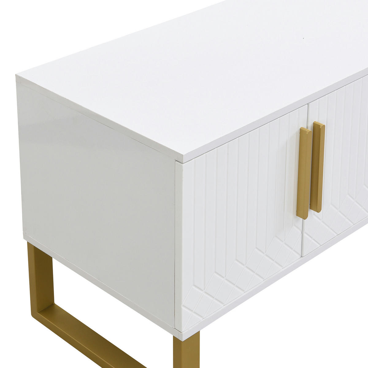 TV-MÖBEL Weiß 170/40/53,5 cm - Weiß, Holzwerkstoff/Metall (40/53.5/170cm) - Urban Meuble