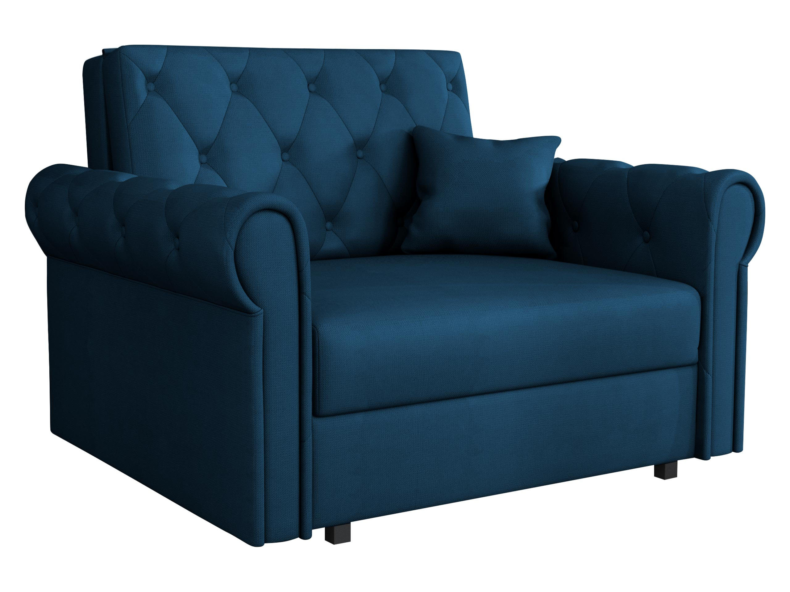 SCHLAFSOFA Viva Roma I - Blau/Schwarz, Holz/Textil (116/85/98cm) - MIRJAN24