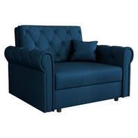SCHLAFSOFA Viva Roma I - Blau/Schwarz, Holz/Textil (116/85/98cm) - MIRJAN24