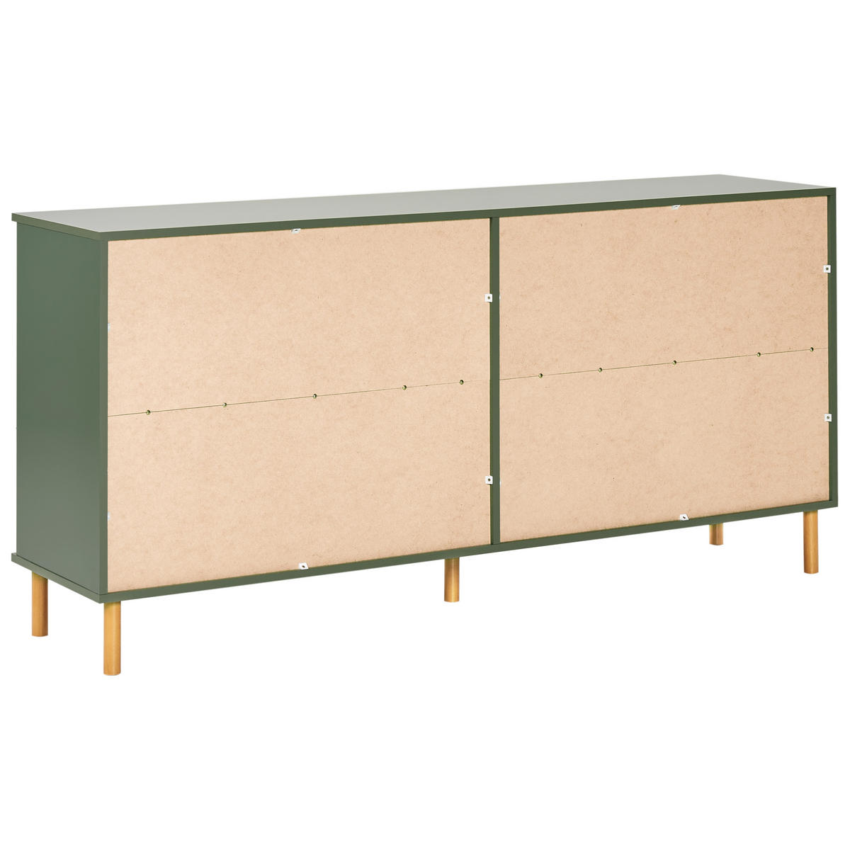KOMODA s 6 zásuvkami Zelená Walpole - zelená barva, kompozitní dřevo (158/76/40cm) - Beliani