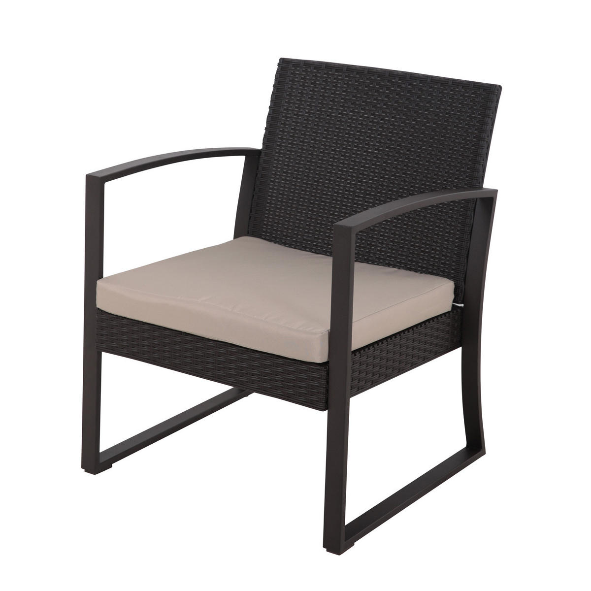 GARTENSET Lois L Schwarz/Beige - Beige/Schwarz, Kunststoff - SVITA