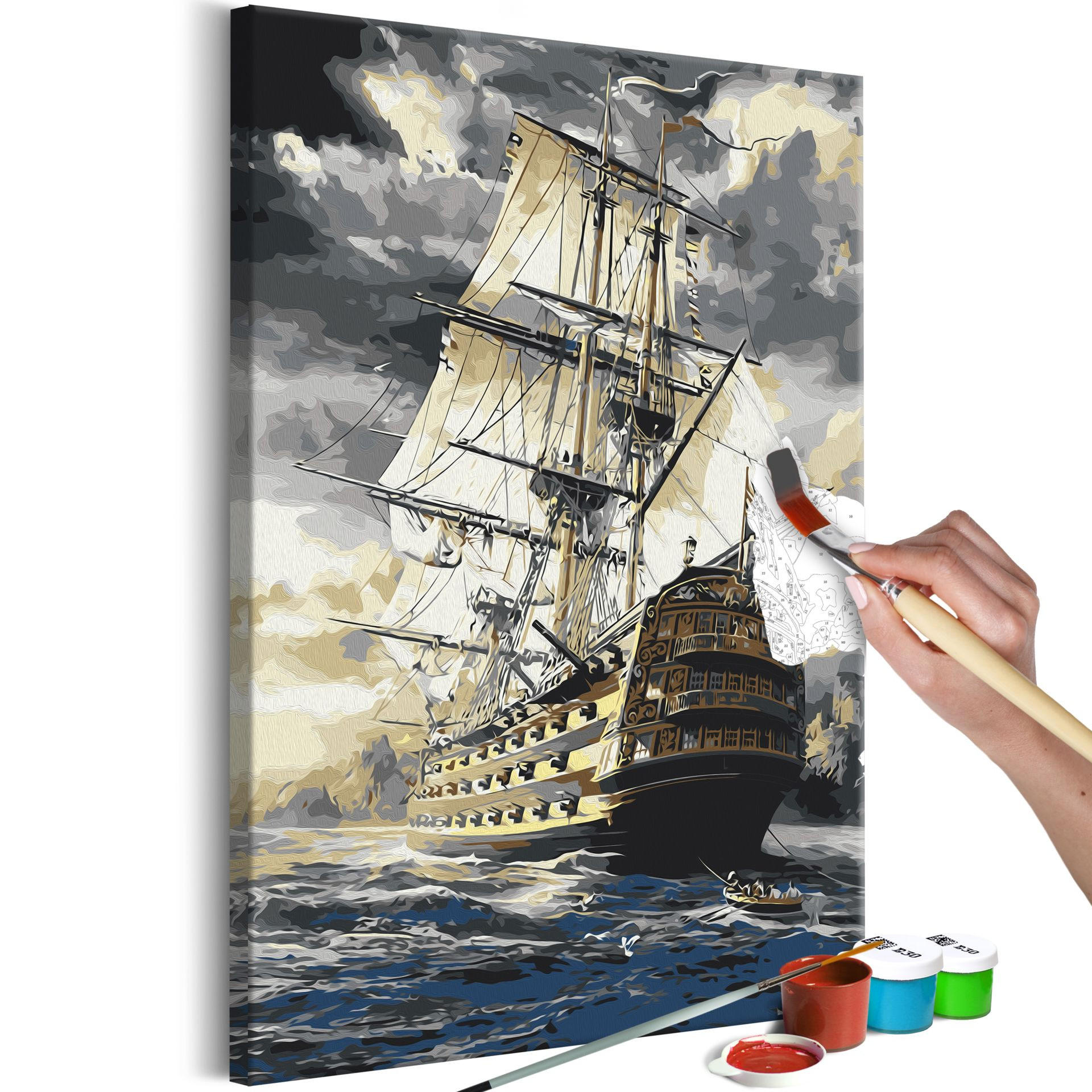 MALEN NACH ZAHLEN 40/50 cm - Multicolor, Textil (1.4/50cm) - KUNSTLOFT