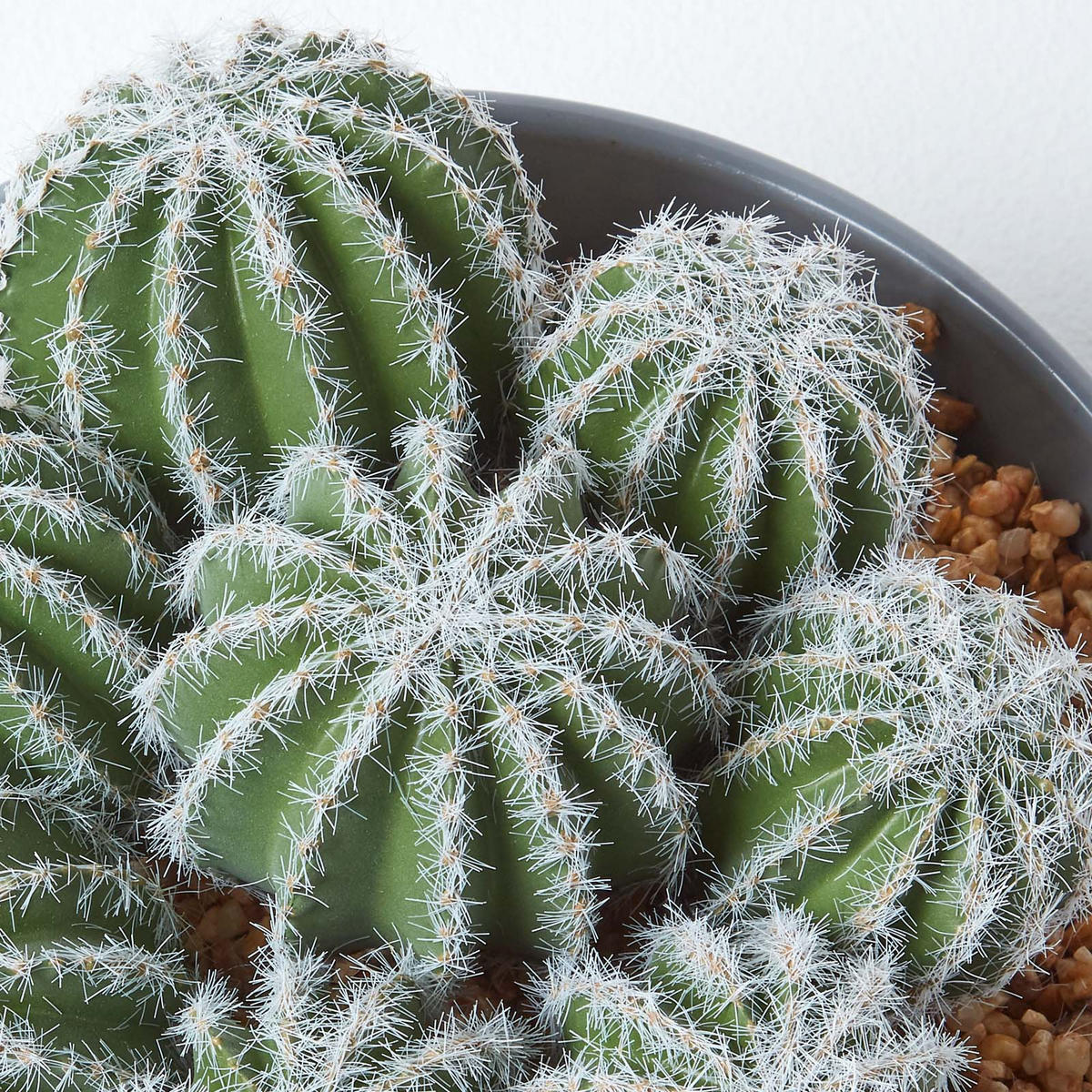 KUNSTPFLANZEN Kakteen-Arrangement im Deko-Topf, 17 cm - Grün, Kunststoff (17cm) - Homescapes