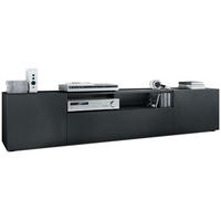 LOWBOARD Mogan Fronten in Schwarz matt - Schwarz, Holzwerkstoff (181/39/35cm) - Vladon