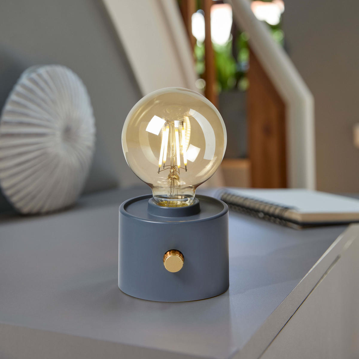 LED-TISCHLAMPE Vintage Edison dimmbar 10x9x16cm Anthrazit - Anthrazit, Kunststoff (10/8.7/16cm) - Northpoint
