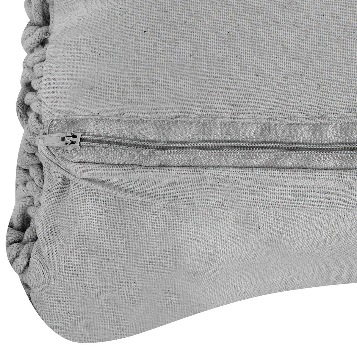 DEKOKISSEN Grau 40/45 cm Kizkalesi - Grau, Naturmaterialen (45/40cm) - Beliani