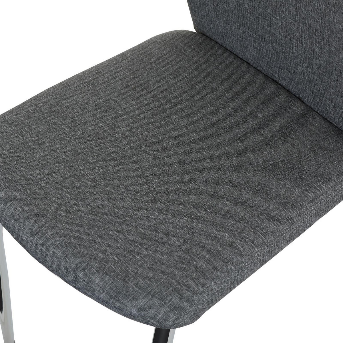 ESSZIMMERSTUHL APOLLO 4ER-SET - Grau, Textil/Metall (44/98/52cm) - IDIMEX