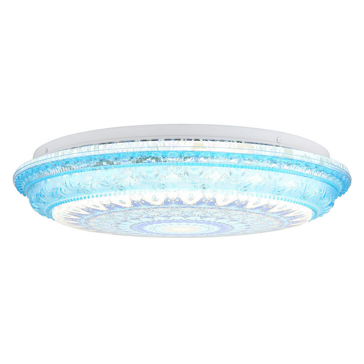 LED DECKENLEUCHTE Lazaro Blau Weiß - Blau, Metall (39/39/8.5cm) - Globo Lighting