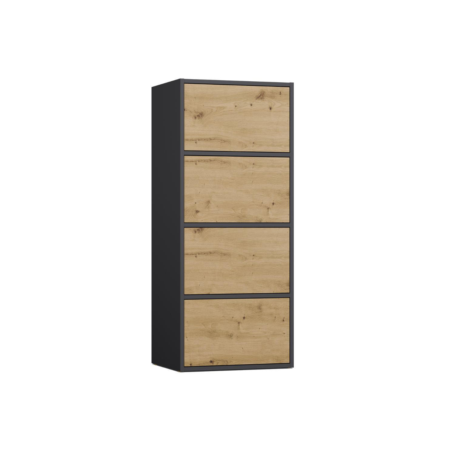 KOMMODE Kate - Anthrazit, Holzwerkstoff (50/119/40cm) - kommodly