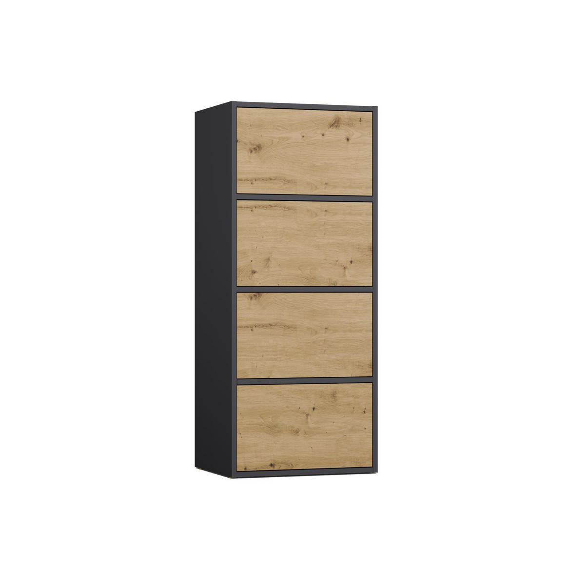 KOMMODE Kate - Anthrazit, Holzwerkstoff (50/119/40cm) - kommodly