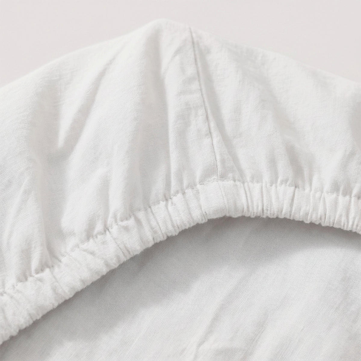 SPANNBETTLAKEN Basic Weiss 105x200x32 cm (Bett 105) - Weiß, Textil (105/200cm) - Happy Friday