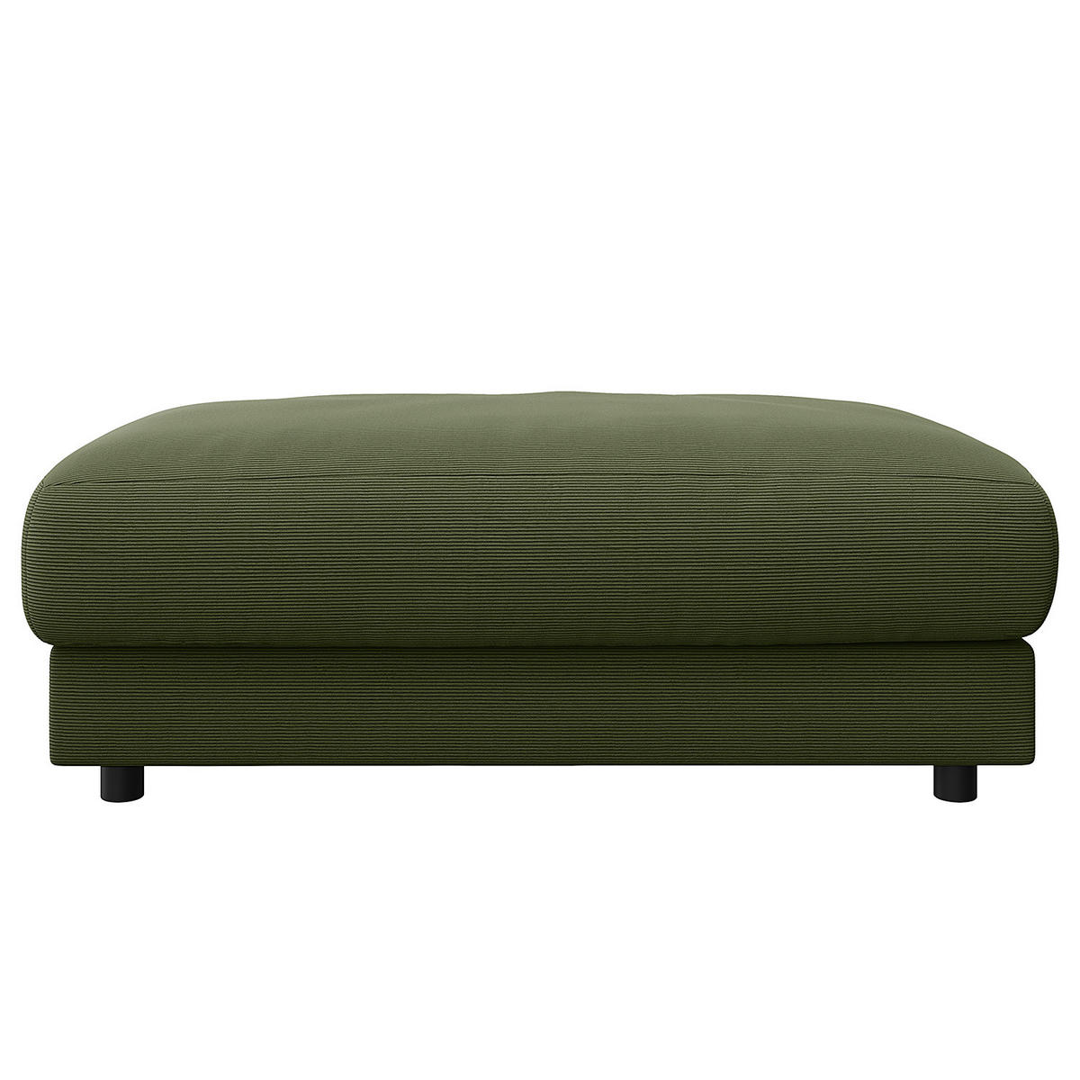 POLSTERHOCKER - Schwarz/Grün, Kunststoff/Textil (107/77/41cm) - home24