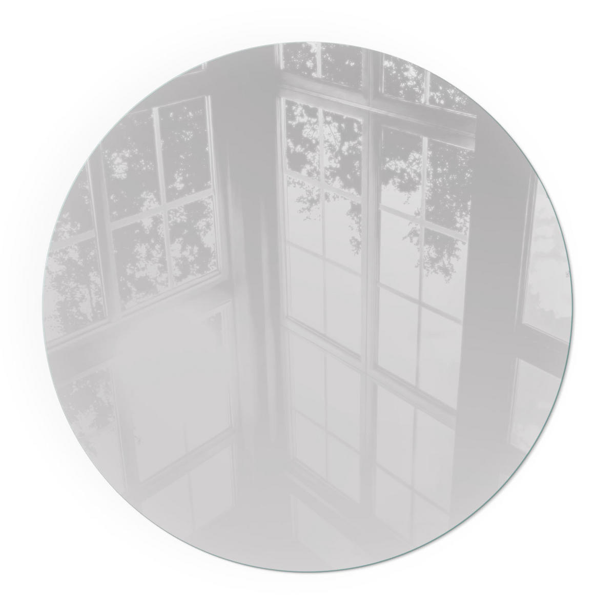 GLASPLATTE für Kamin Ø 70 cm - Grau, Glas (70/70/0.4cm) - TULUP