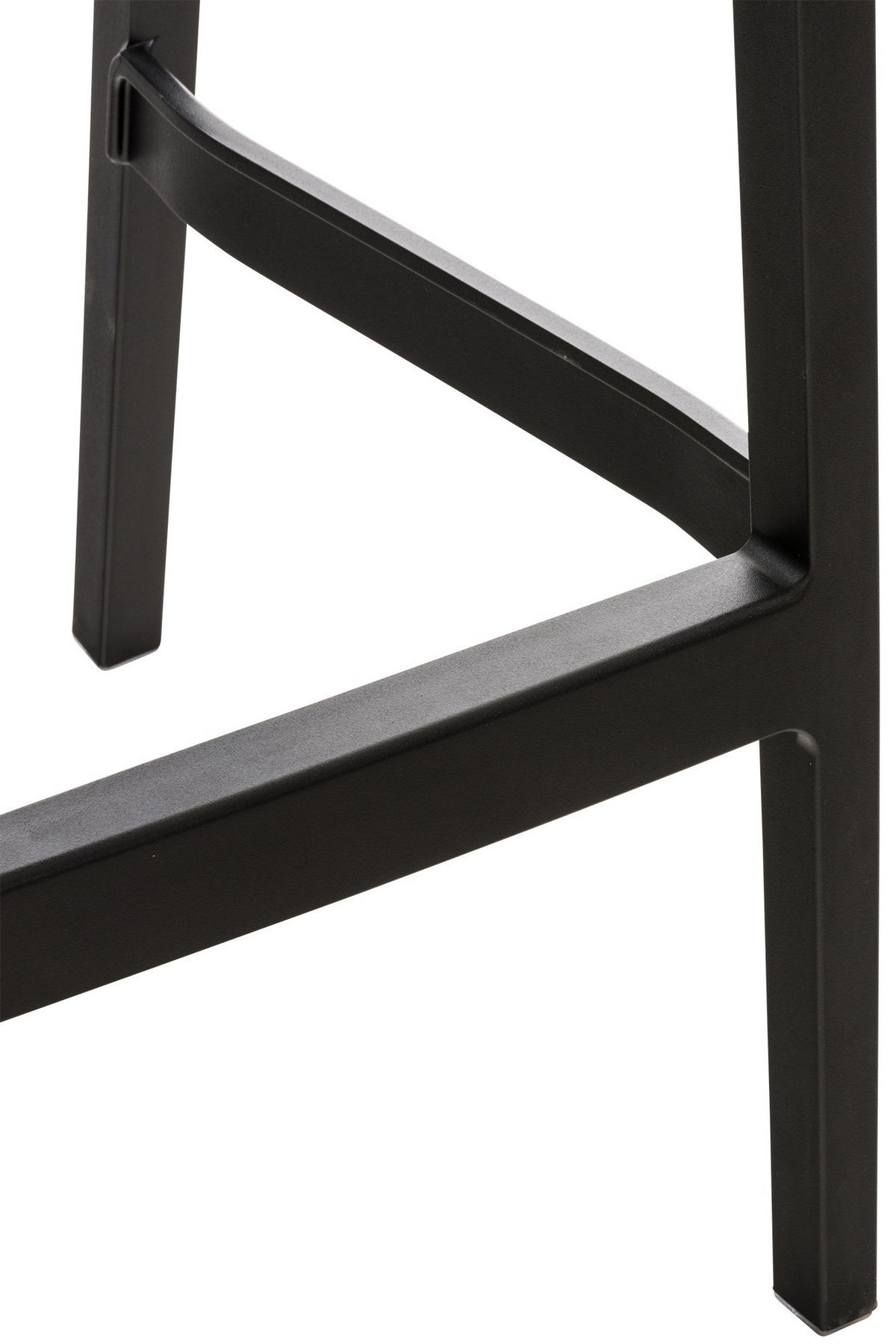 BARHOCKER 4er Set Kunststoff schwarz - Chromfarben/Schwarz, Kunststoff (45/105/51cm) - CLP