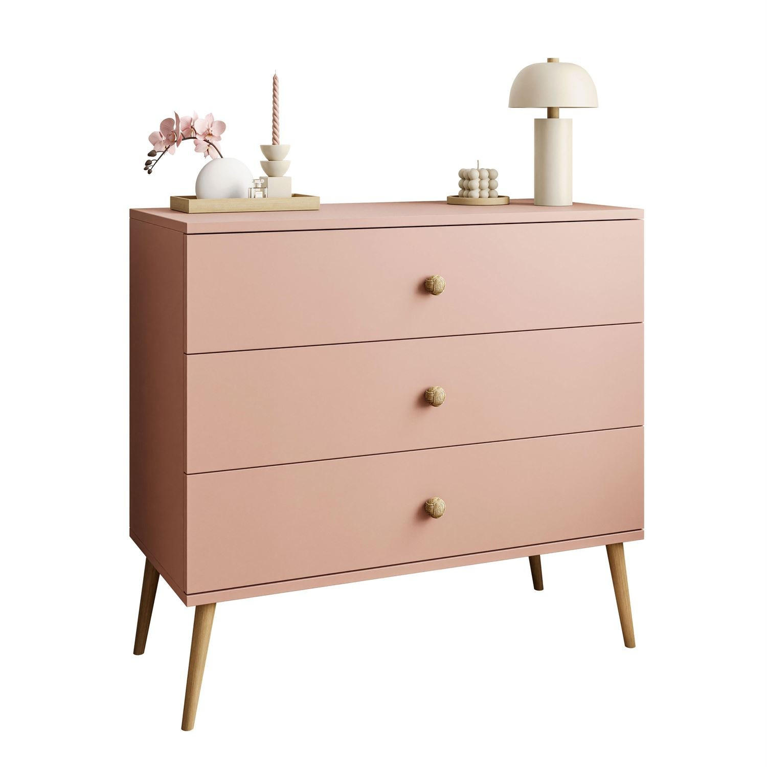 Lookway Kommode Rosa 100x85x41 cm