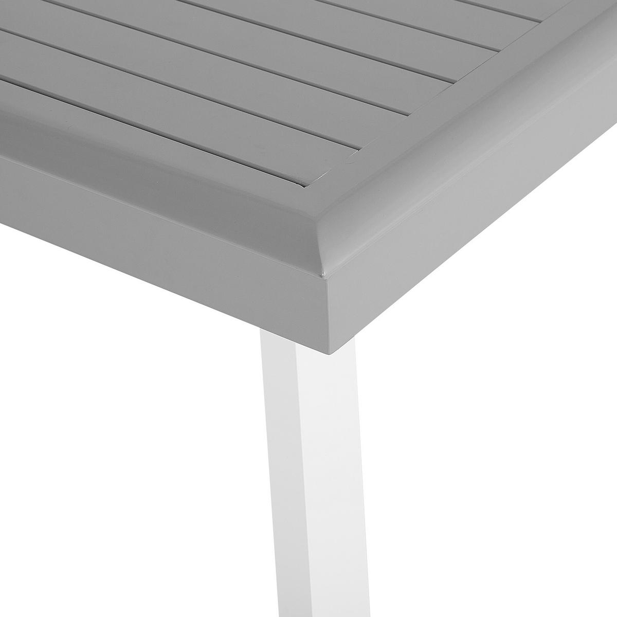 GARTENTISCH grau ausziehbar 175/255/100 cm Pereta - Grau, Metall (255/100/73cm) - Beliani