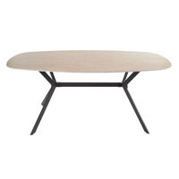 ESSTISCH ROMANO LINEARE Beige Keramiktisch mit Stahlrahmen 180cm - Beige, Keramik (180/90/76cm) - alesvelt