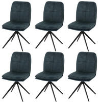 ESSZIMMERSTUHL Blau 6er-Set - Blau, Textil (47/90/56cm) - MCW