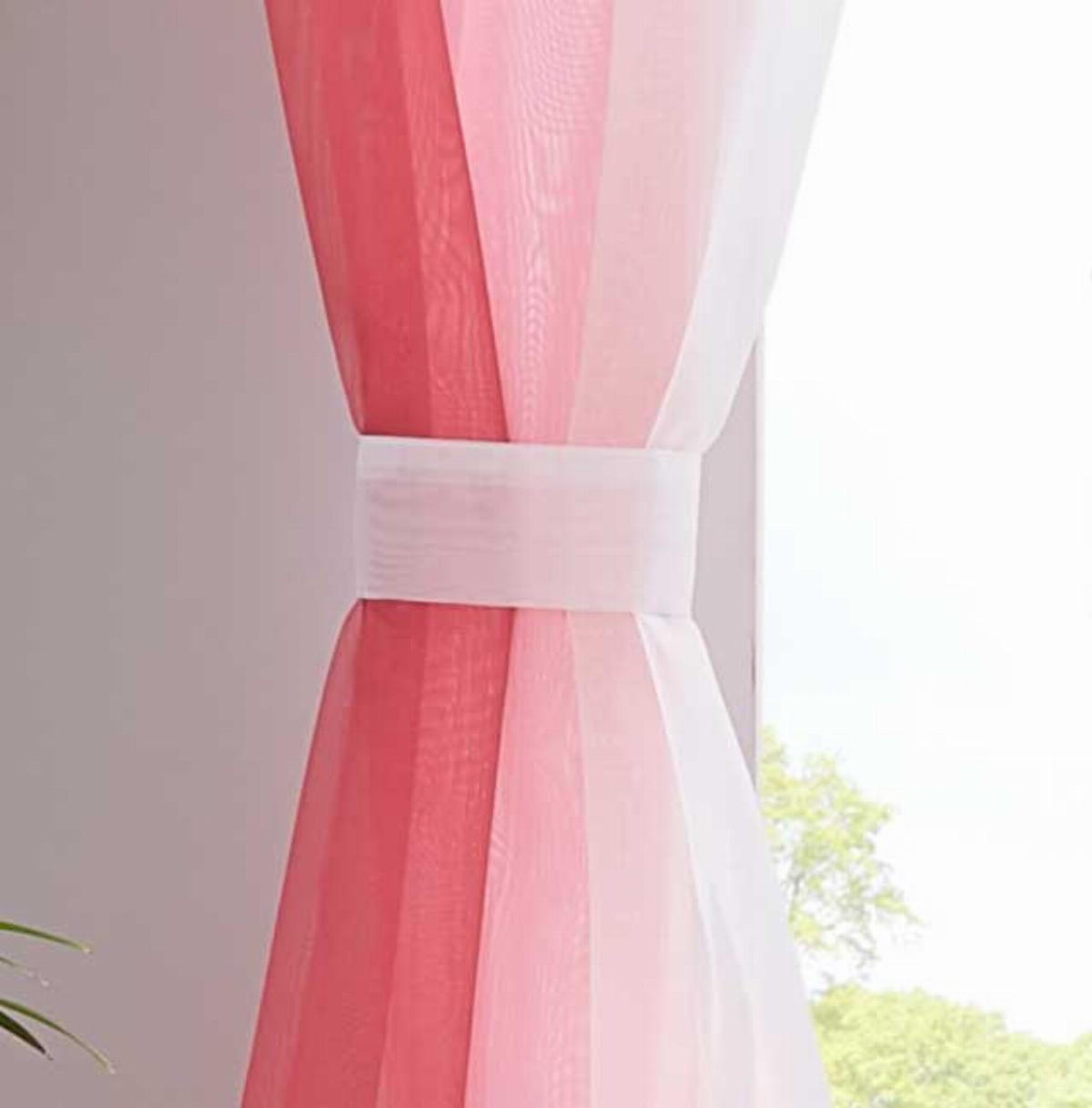 VORHANG 2ER SET »Modena« HxB 145x140 cm Rosa - Rosa, Textil (140/145cm) - Gardinenbox