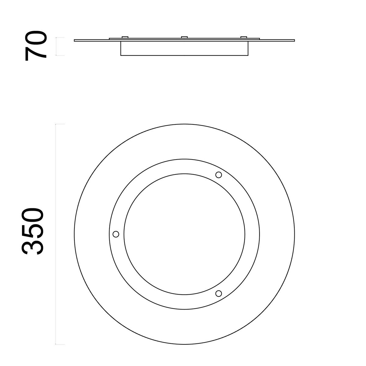 LED-DECKENLEUCHTE - Grau, Metall (35/35/6cm) - Lumicom