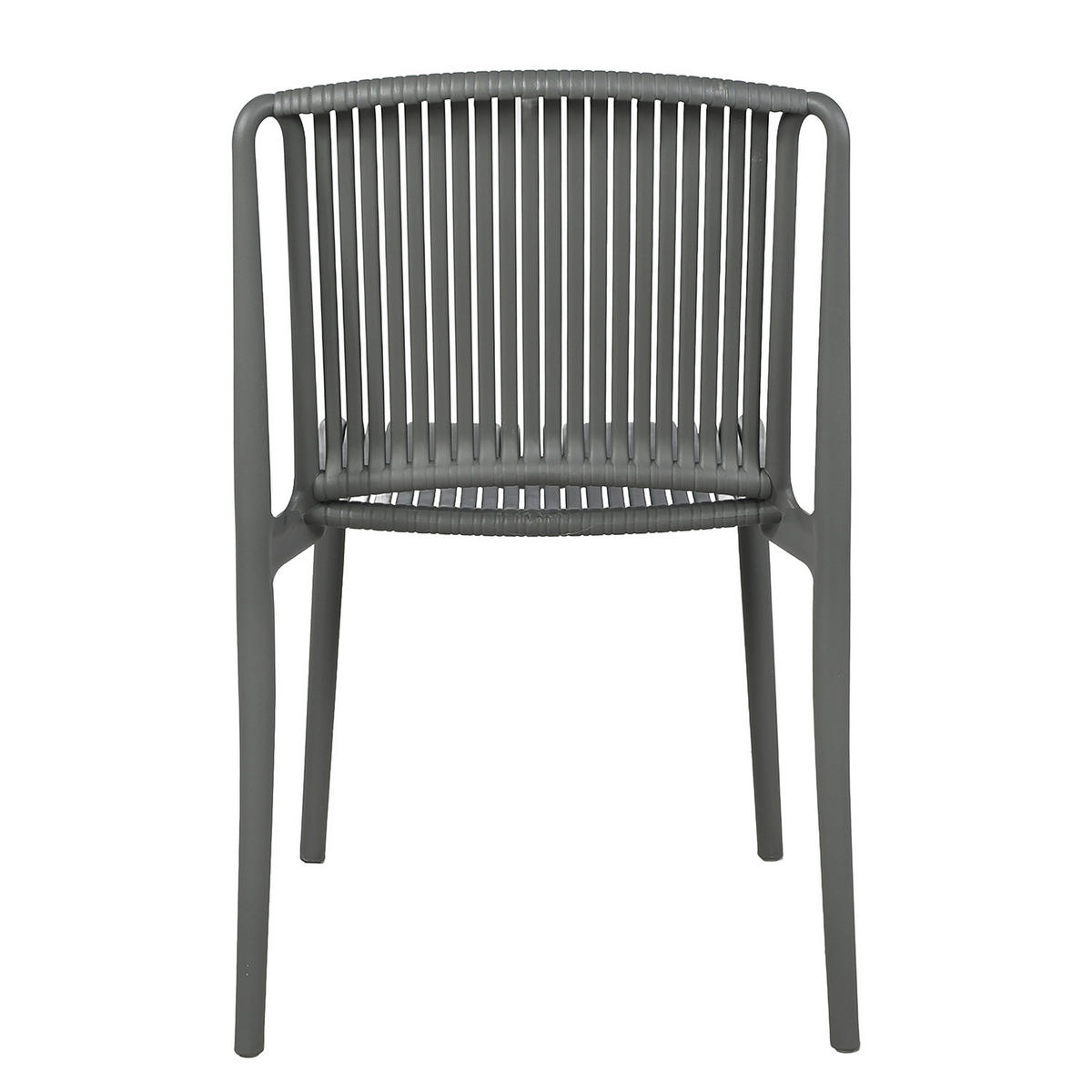 GARTENSTUHL - 2er-Set - Polypropylen - Anthrazit, Kunststoff (53/83/56cm) - home24