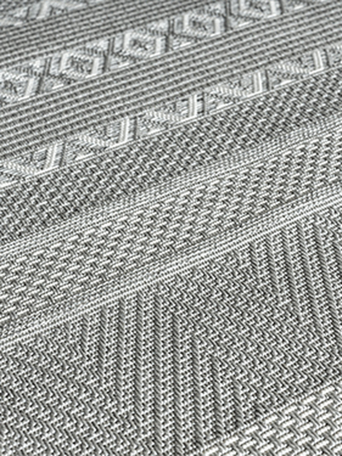 TEPPICH Flachgewebe ESERA Gestreift Polypropylen Grau 140 x 200 cm - Grau, Textil (140/200cm) - KADIMA DESIGN