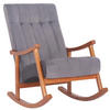 SCHAUKELSTUHL Sarti Samt, Gestell Kautschukholz Walnuss Walnuss/Grau - Walnussfarben/Grau, Holz/Textil (62/98/92cm) - TPFLiving