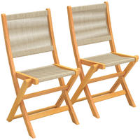 KLAPPSTUHL 2er-SET DE-17425 Natur & Beige - Naturfarben, Holz (55.5/88/48cm) - ComfortXL