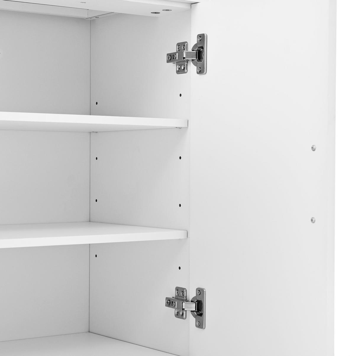 KOMMODE aus Spanplatte 120x35x80,5cm in Weiß mit Soft-Close - Weiß, Holzwerkstoff (120/80.5/35cm) - Modfu