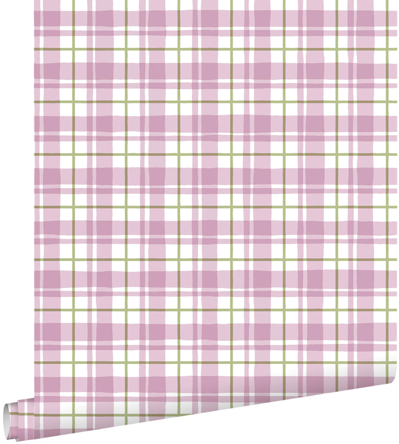 TAPETE Karomuster 50 x 900 cm - Lila, Papier (50/900cm) - ESTAhome