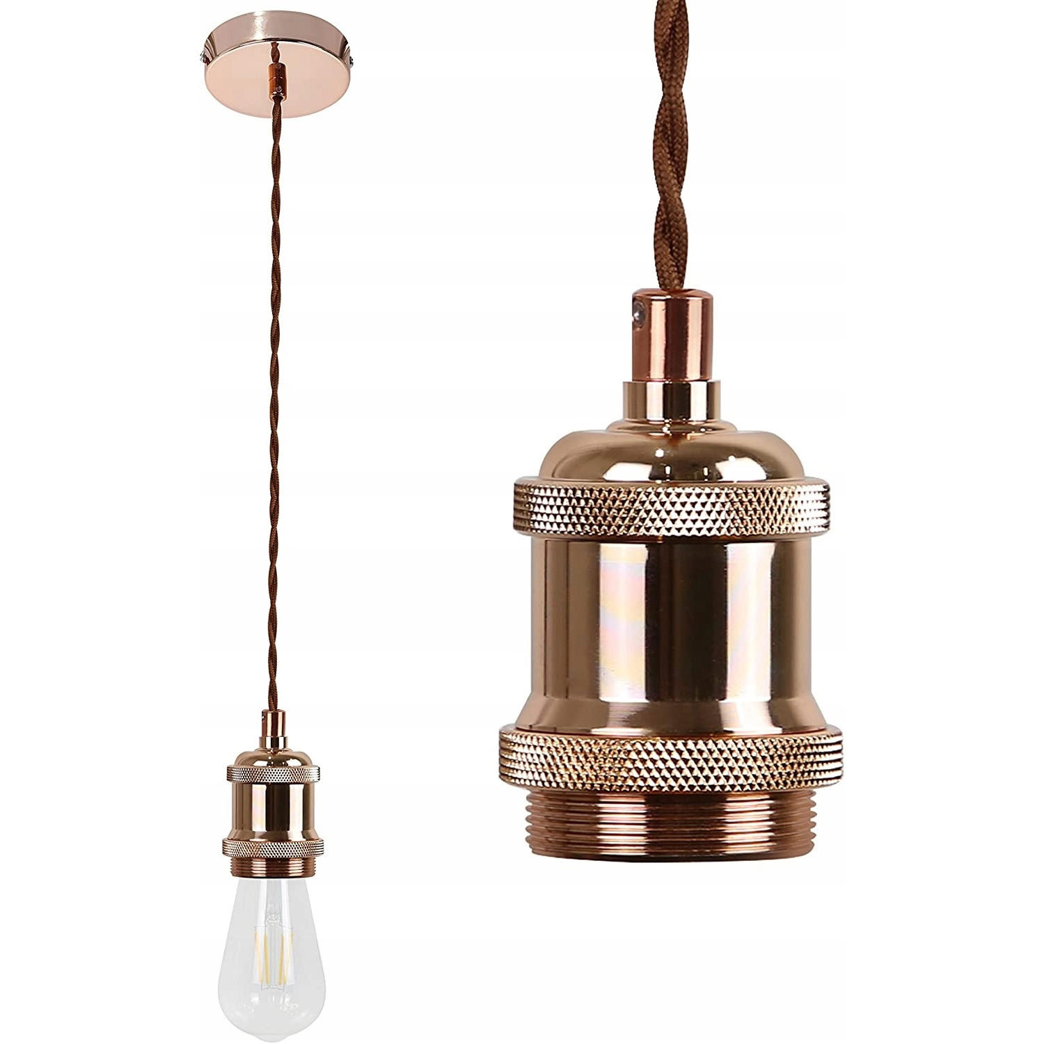 HÄNGELEUCHTE Natascha 10/10/130 cm - Roségold, Metall (10/10/130cm) - Nettlife