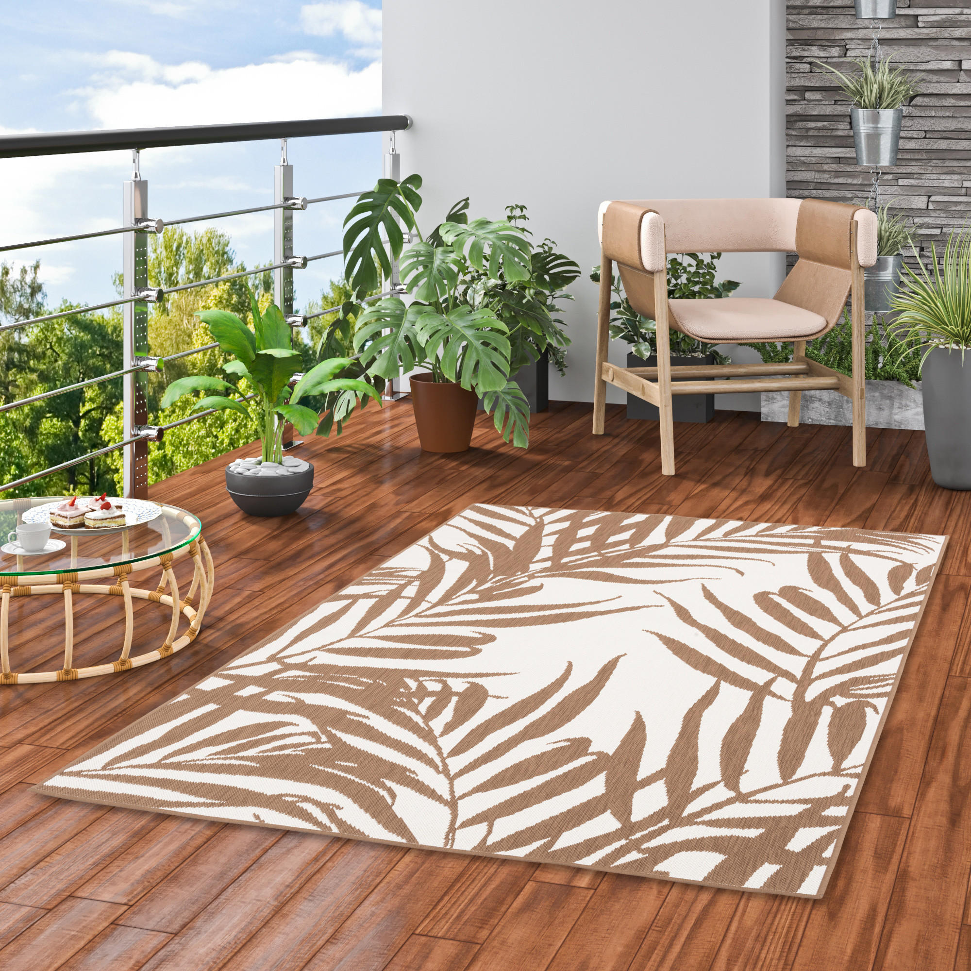 Thumbnail - Pergamon In-, Beige, Creme, Textil, 160x220 cm, Teppiche & Böden, Teppiche, Outdoorteppiche