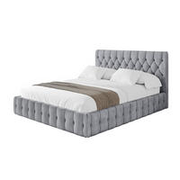 POLSTERBETT mit Bettkasten und Lattenrost, Boxbett ohne Matratze - LARO 180x200 Hellgrau - Hellgrau, Holzwerkstoff/Textil (180/200cm) - ALTDECOR