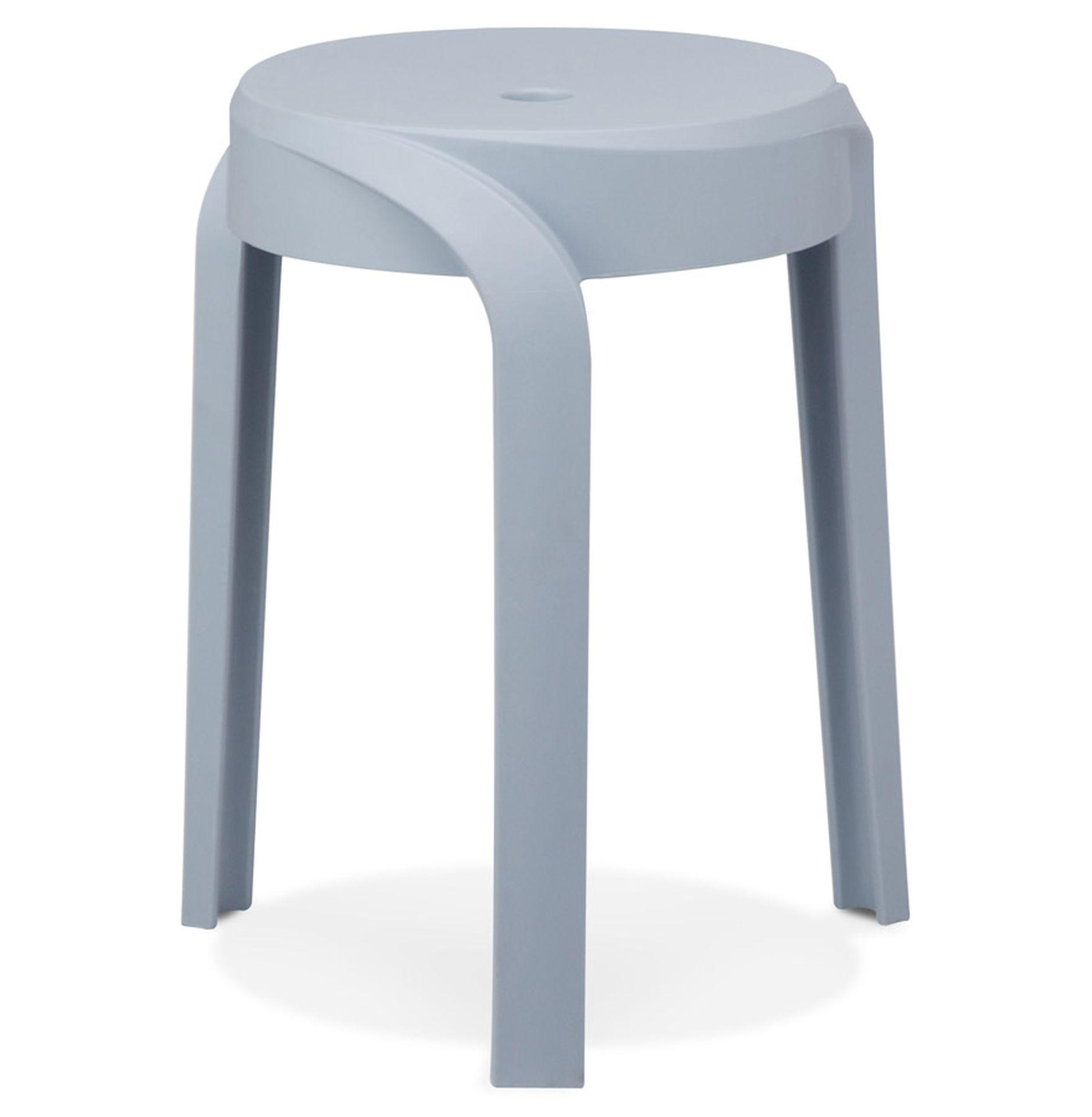 HOCKER POMPA hellblau - Hellblau, Kunststoff (36/45/35cm) - Légia Home