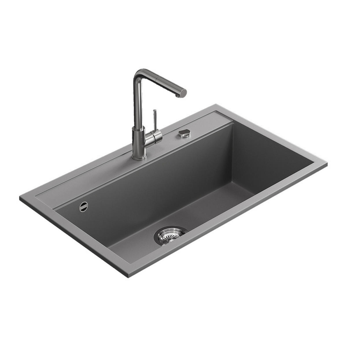 UMYVADLO Sydney Šedá - šedá, keramika (80/20/51cm) - Bergstroem