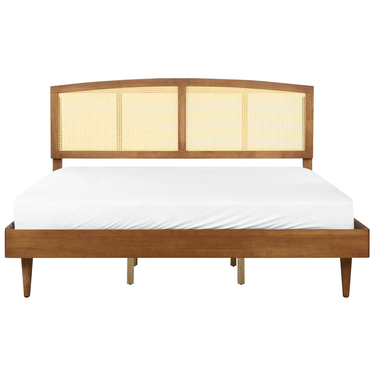 BETT 180/200 cm Braun Varzy - Braun/Naturfarben, Holz (180/200cm) - Beliani