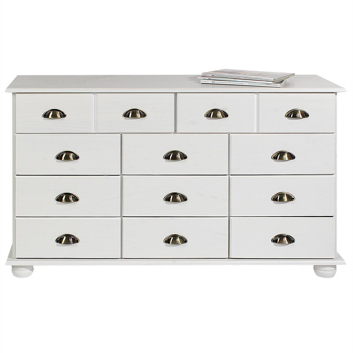 APOTHEKERKOMMODE COLMAR - Weiß, Holz (117/73/35cm) - IDIMEX