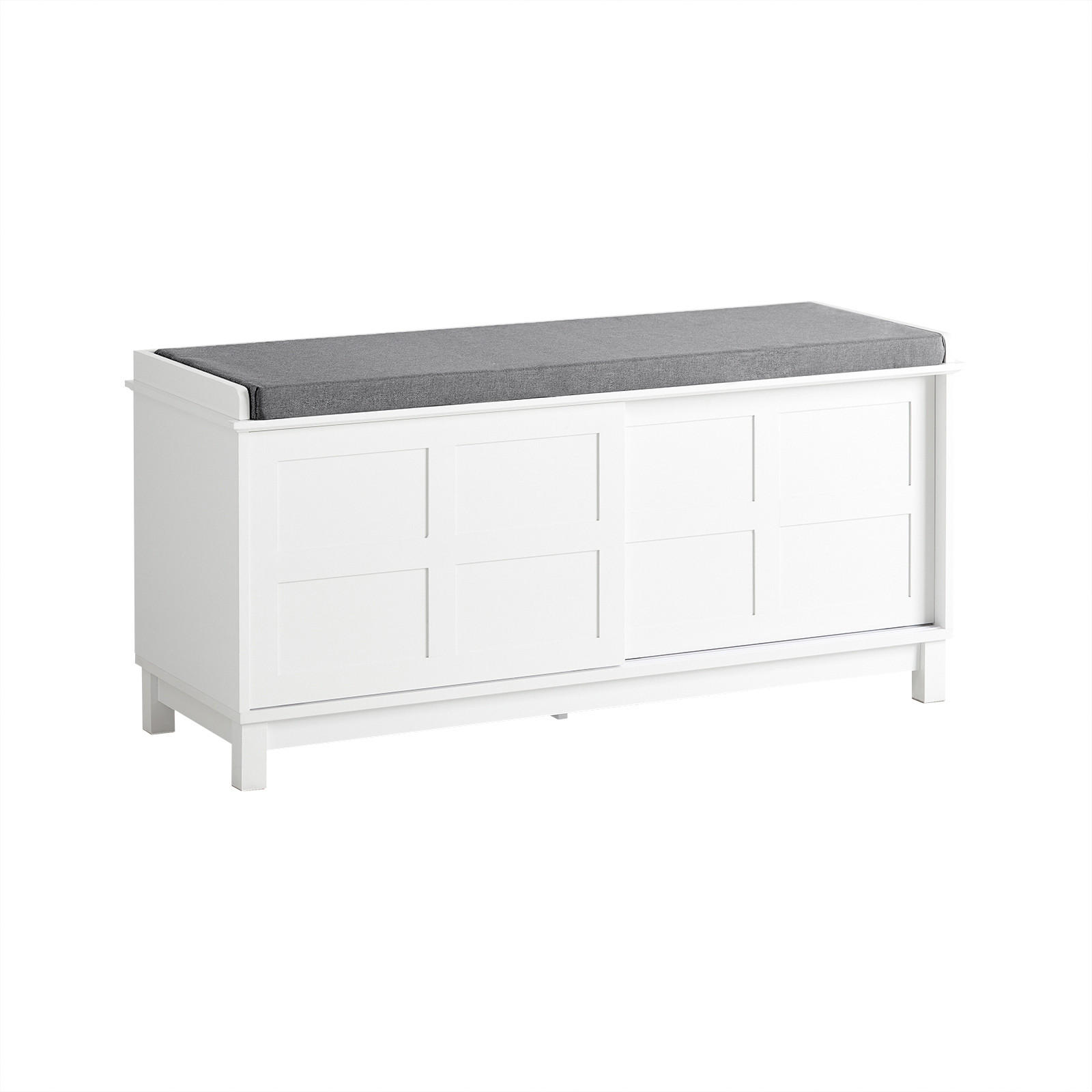 SoBuy BOTNÍK se 2 dveřmi Bílá 114x40x53cm Nordický
