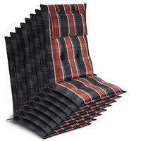 HOCHLEHNER Highlux HL 120x52x7cm Grau-Orange-Weiß-Kariert (8tlg) - Orange, Textil (52/120cm) - Beautissu 