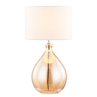 TISCHLEUCHTE - 1-flammig - Beige, Textil (30/30/53cm) - home24