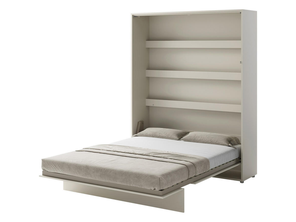 SCHRANKBETT Bed-Concept BC-12 160x200 mit zwei LED-Lampe und LED Beleuchtung - Kaschmir/Grau, Holz/Holzwerkstoff (160/200cm) - MIRJAN24