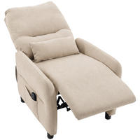 MASSAGESESSEL Polyester Beige - Dunkelgrau/Beige, Holzwerkstoff/Kunststoff (87/100/77cm) - HOMCOM