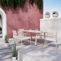 GARTENTISCHGRUPPE Enzi Naturfarben/Beige 7-teilig - Beige, Metall (1/1/1cm) - Mömax