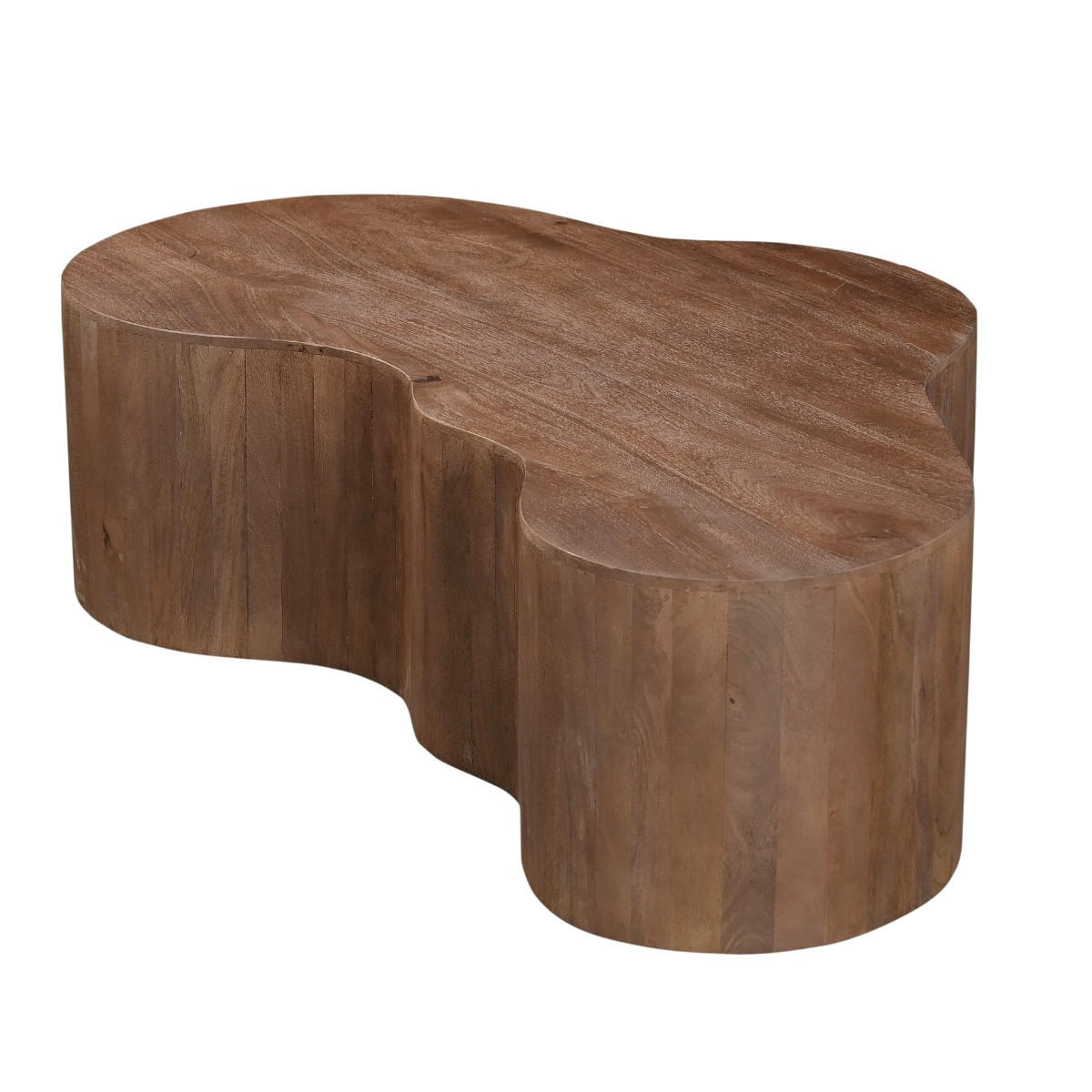 COUCHTISCH Organisch aus Mangoholz, dunkelbraun - Dunkelbraun, Holz (129/54/36cm) - Giga Meubel