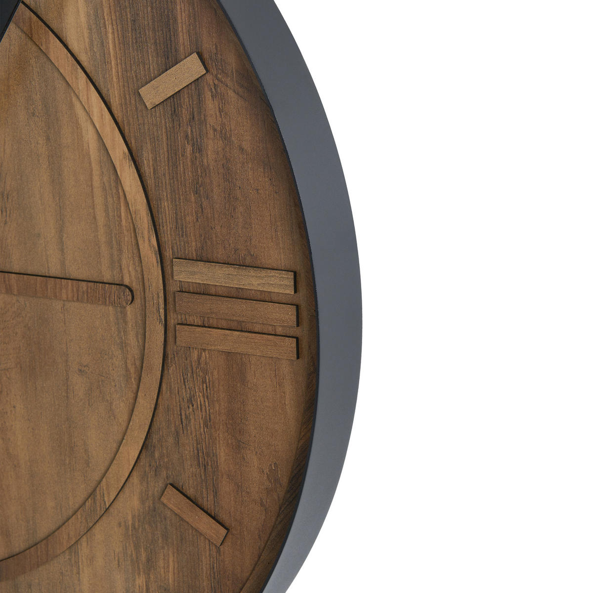 WANDUHR Braun Saulges - Schwarz/Braun, Holzwerkstoff (60/60/5cm) - Beliani