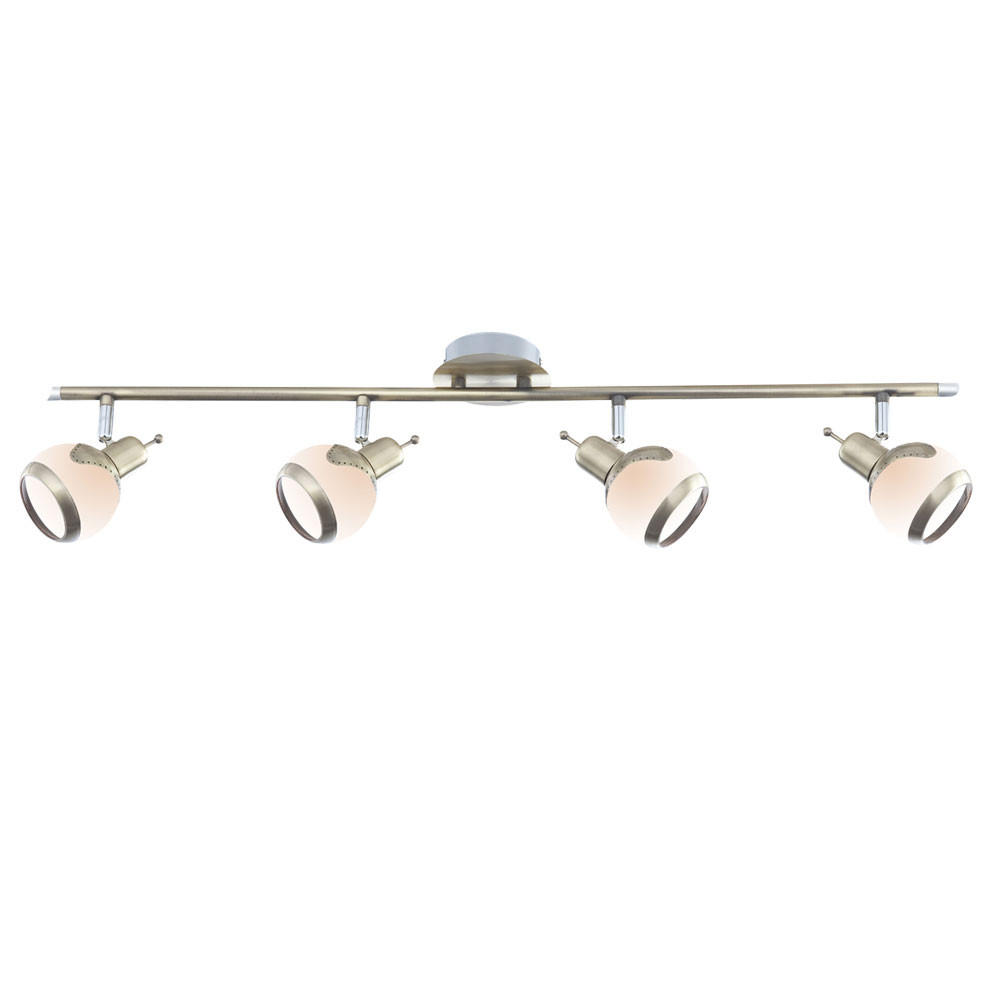 DECKENLEUCHTE GALVIN Silber mit sechs beweglichen Spots - Silberfarben, Glas (77/8/13cm) - Globo Lighting