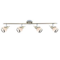 DECKENLEUCHTE GALVIN Silber mit sechs beweglichen Spots - Silberfarben, Glas (77/8/13cm) - Globo Lighting