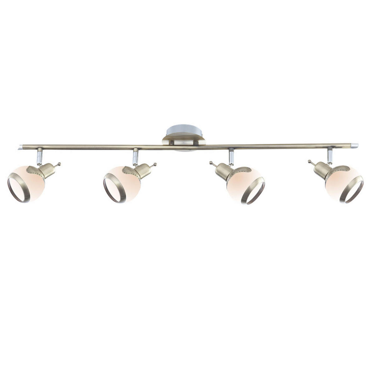 DECKENLEUCHTE GALVIN Silber mit sechs beweglichen Spots - Silberfarben, Glas (77/8/13cm) - Globo Lighting