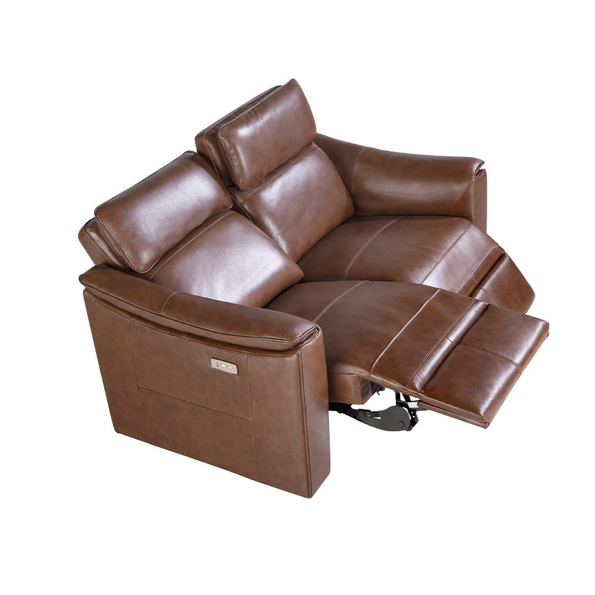 SOFA 3-Sitzer Relaxsofa aus cognacbraunem Leder 190/92/98 cm - Braun, Leder (190/98/92cm) - ANGEL CERDA